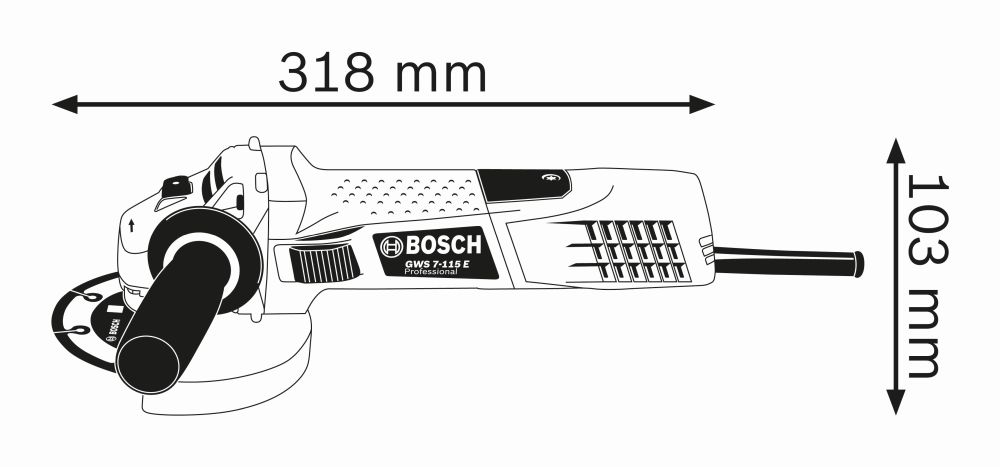 Bosch PRO Winkelschleifer GWS 7-115 E Produktbild img2 L