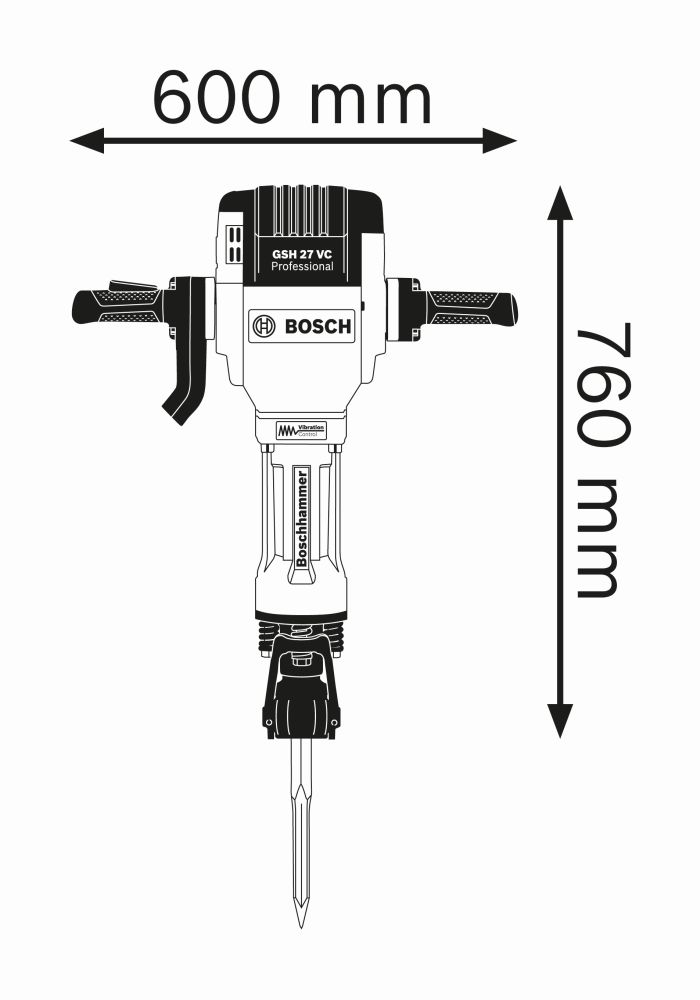 Bosch PRO Abbruchhammer GSH 27 VC Produktbild img3 L