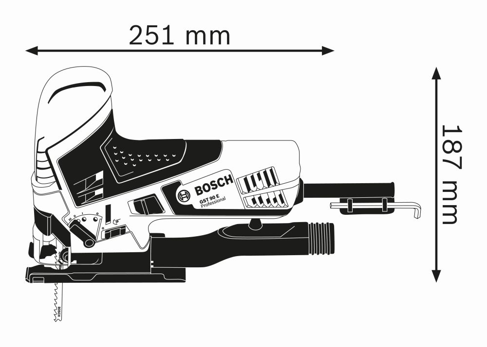 Bosch PRO Stichsäge GST 90 E im Handwerkerkoffer Produktbild img3 L
