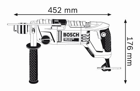 Bosch PRO Schlagbohrmaschine GSB 162-2 RE im Handwerkerkoffer Produktbild img3 L
