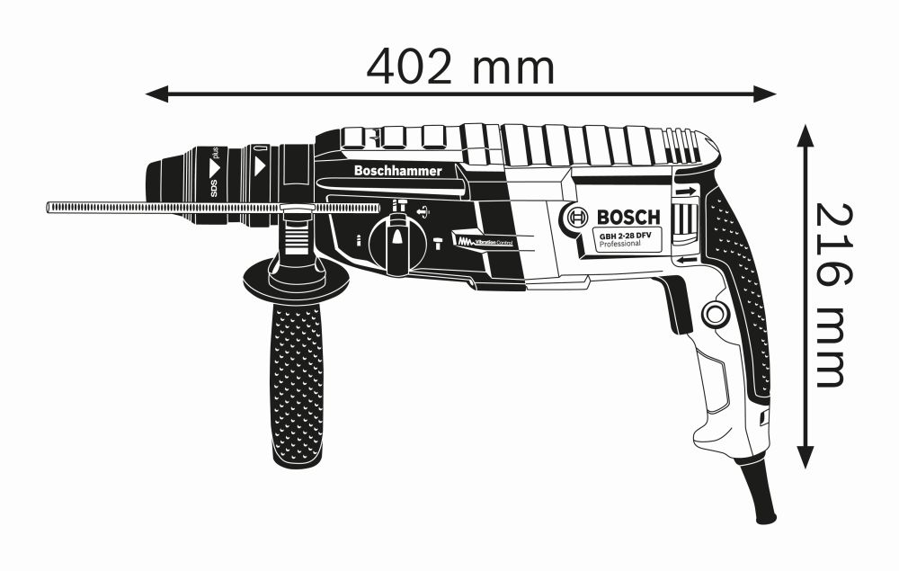 Bosch PRO Bohrhammer mit SDS plus GBH 2-28 F, L-BOXX Produktbild img3 L