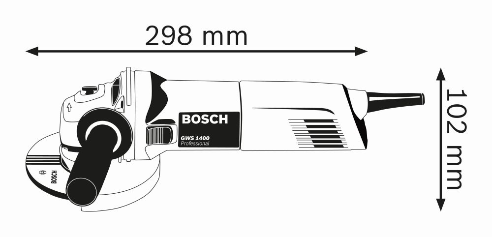 Bosch PRO Winkelschleifer GWS 1400 Produktbild img3 L