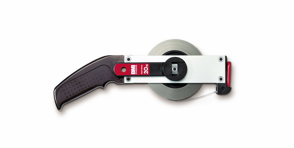 BMI Rahmenbandmaß Stahl weiß 50mx13mm Maßanfang B Flextop Standard BMI Produktbild img1 L