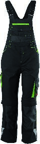 FORTIS twenty-four Kids-Latzhose schwarz/limegreen Gr. 122-128 Produktbild img3 L