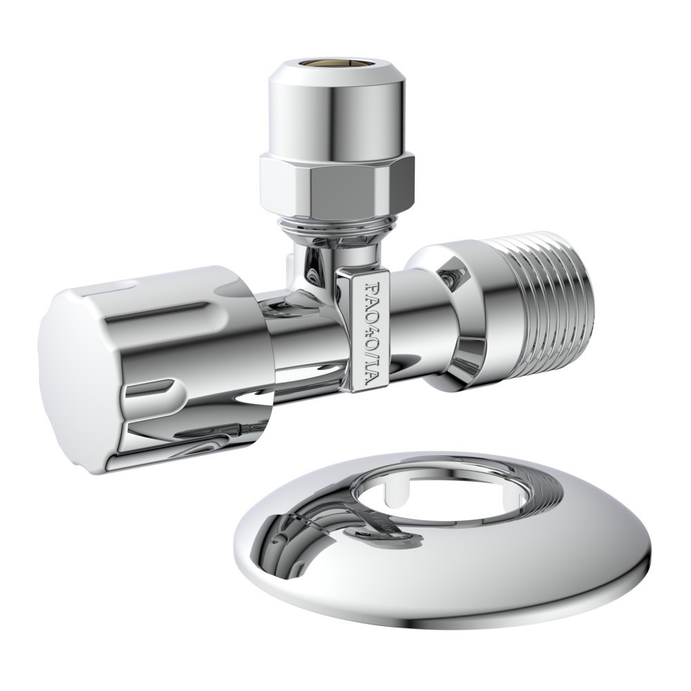 KIRCHHOFF Eckventil, 3/8"AG x 3/8"AG x 1 0 mmQ mit Schubrosette Produktbild img1 L