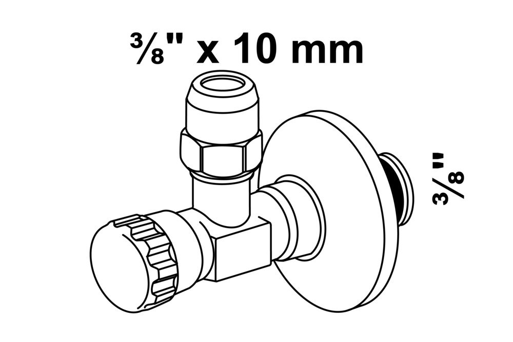 KIRCHHOFF Eckventil, 3/8"AG x 3/8"AG x 1 0 mmQ mit Schubrosette Produktbild img2 L