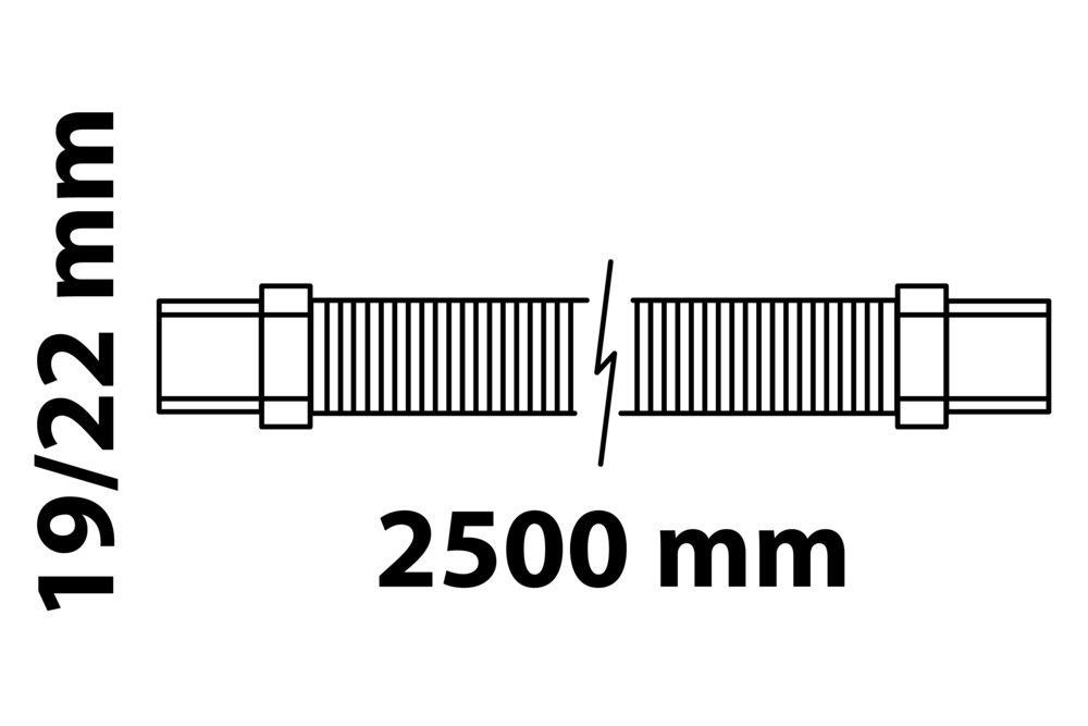 KIRCHHOFF WAS Spiral-Ablaufschlauch mit Aufhängung, 2,5m Produktbild img2 L