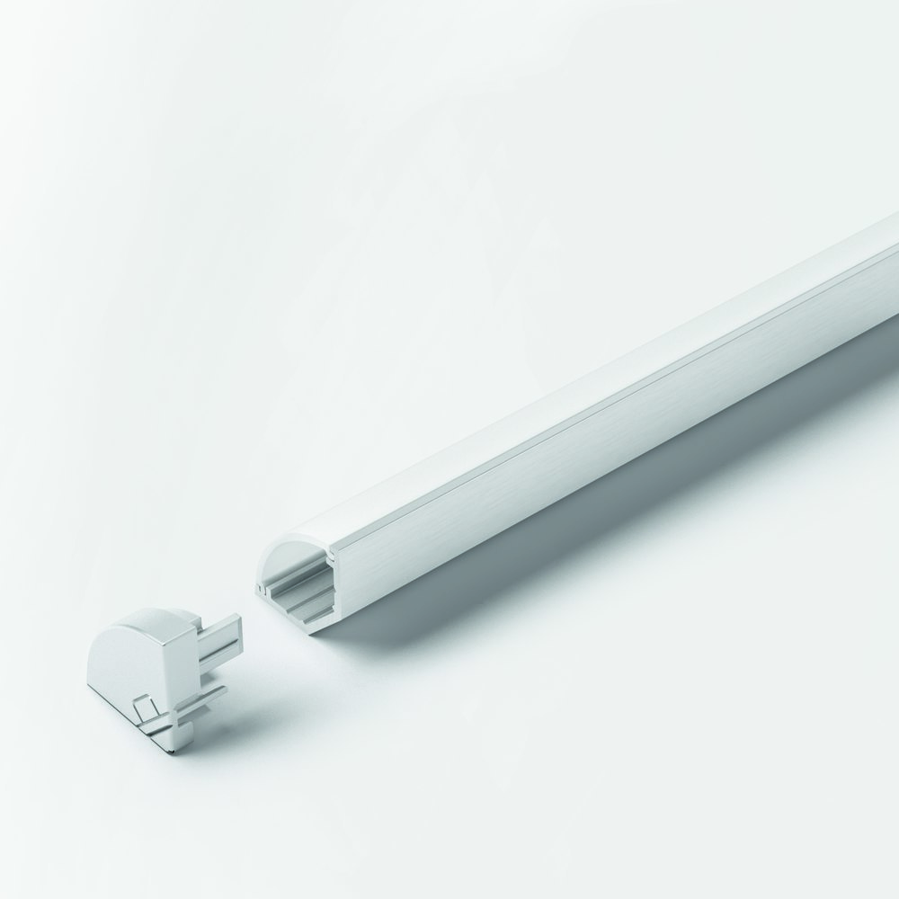 HALEMEIER Möbelecken-Einbauprofil,L 2500mm, ChannelLine H, silberfarbig, Abd. opal Produktbild img2 L