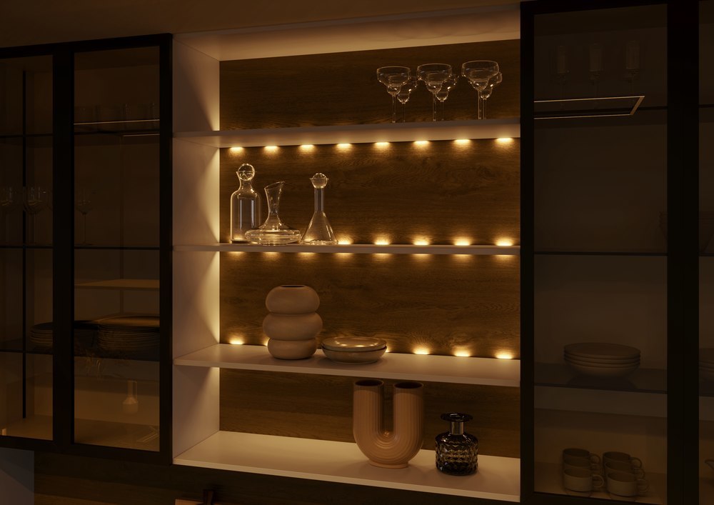 HALEMEIER Vitrine-Einbauprofil,L 564mm, GlasLine up&down, alufarben Produktbild img3 L
