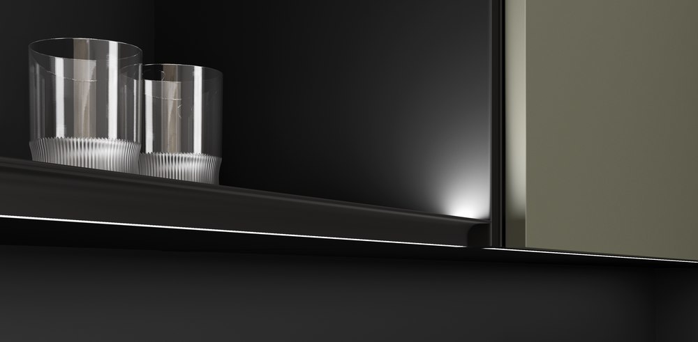 HALEMEIER Schrank-Einbauprofil,L 2500mm, HandleLine, schwarz, Abd. opal Produktbild img3 L