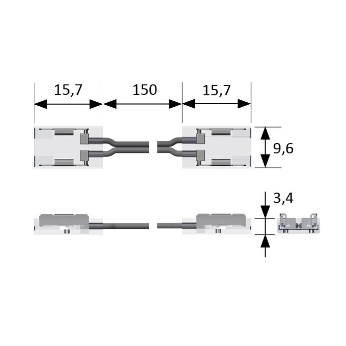 HALEMEIER Anbauleuchte-Flexibler Verbinder, Versa,Länge 150mm Produktbild img3 L