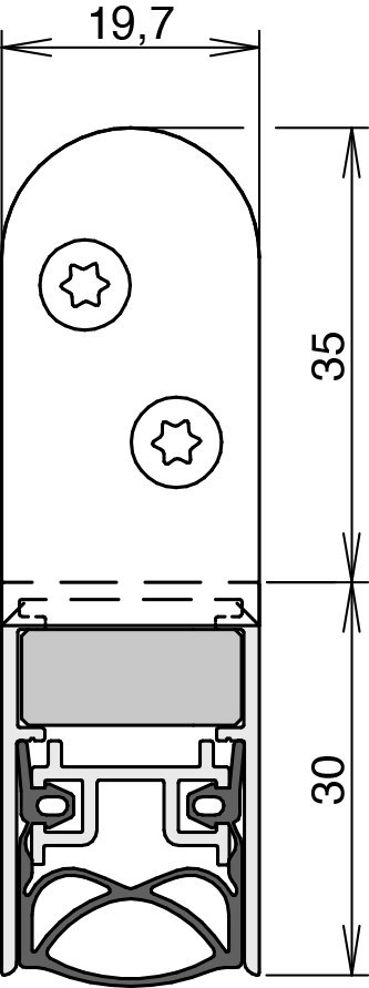 athmer Türabsenkdichtung Schall-Ex® Ultra WS, 2-seitig, Silikon Produktbild img5 L