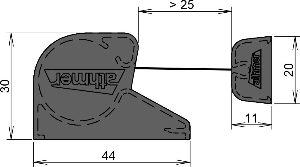 athmer Fingerschutz NR-30,1.925mm,F1,Rollo schwarz Produktbild img4 L