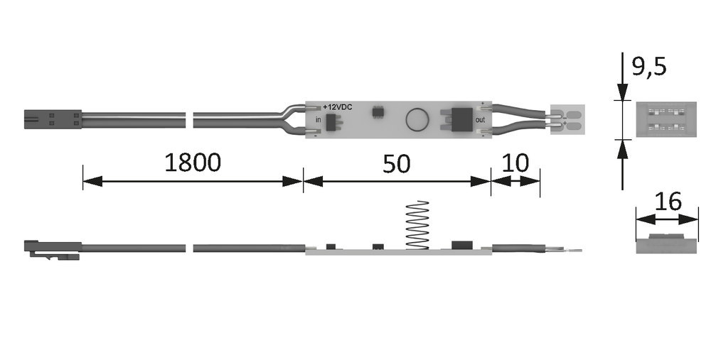 HALEMEIER LED-Leuchten-Dimmer, Channel Line, max. 36W Produktbild img6 L