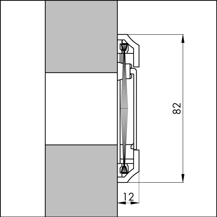 ELLEN Briefkasteneinwurf, Aufputz, mit Klappe und Bürste,Aluminium Produktbild img3 L
