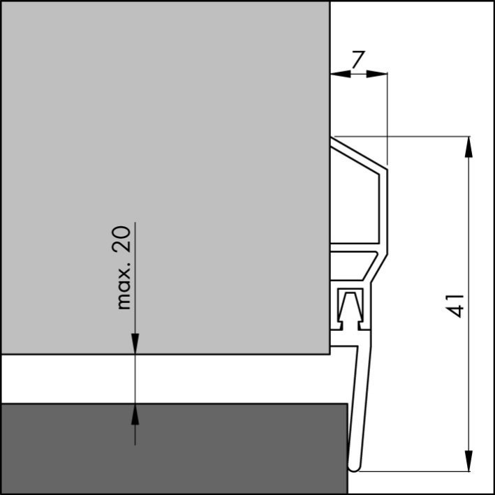 ELLEN Türdichtung PDS Basic,1000mm,braun Produktbild img3 L