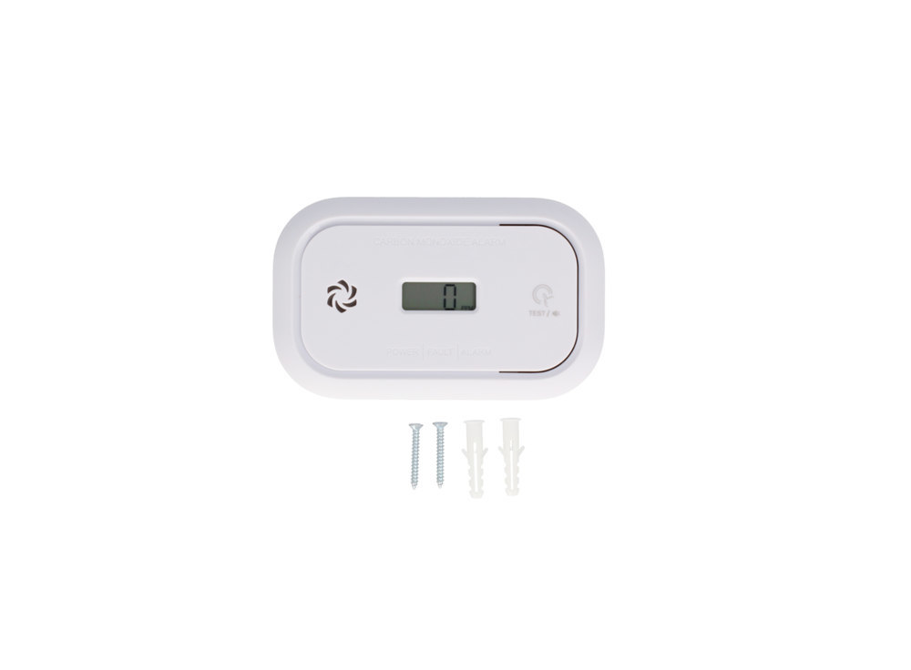 uniTEC Kohlenmonoxidmelder mit Display weiß Produktbild img1 L