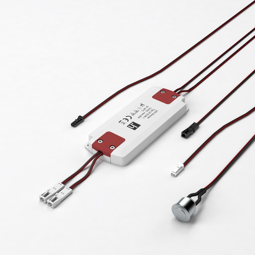 HALEMEIER Schaltsystem-Drucktaster,Ø 18mm, Leitung 1.800mm, ER-Optik Produktbild img2 L