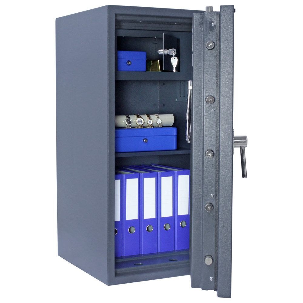 Rottner OB-Feuerschutztresor, Imperial, 100, mit elektronischem Zahlenschloss, Stahl gra Produktbild img3 L