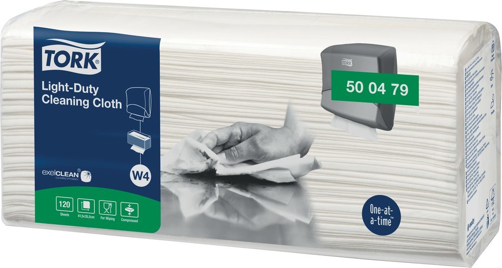 TORK Reinigungstücher Einzeltücher W4 System 4x 120 Tücher weiß, Vliesstoff Produktbild img2 L