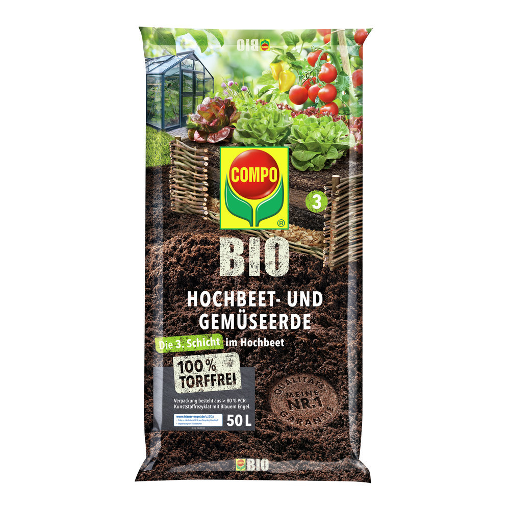 COMPO BIO Hochbeet- u.Gemüseerde torffrei 50l Produktbild img1 L