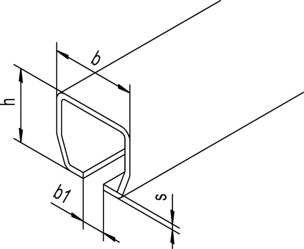 HELM Schiebetor-Laufschiene, 6000mm, 400, Stahl Produktbild img2 L