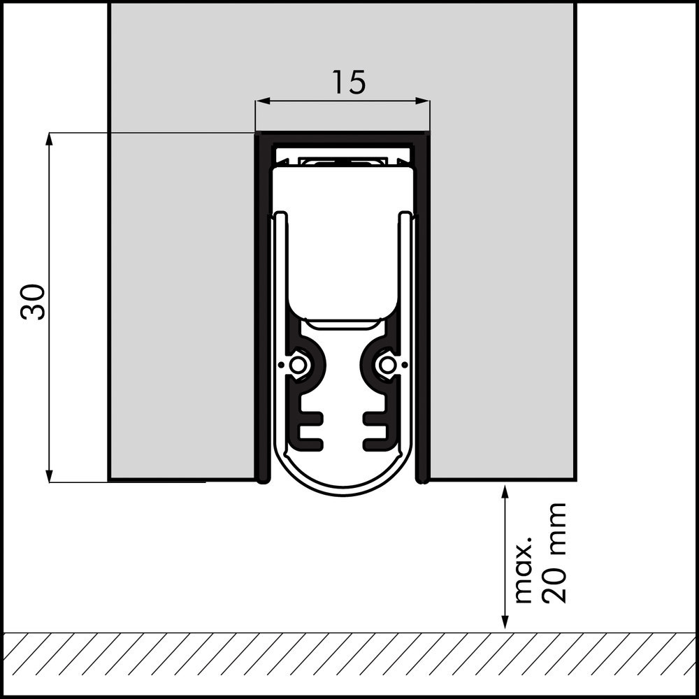 ELLEN absenkbare Bodendichtung, EllenMatic Soundproof Produktbild img3 L