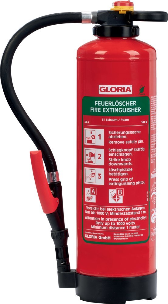 GLORIA Schaum-Aufladelöscher SKA+6PRO fl uorfrei Brandklasse A und B Produktbild img1 L