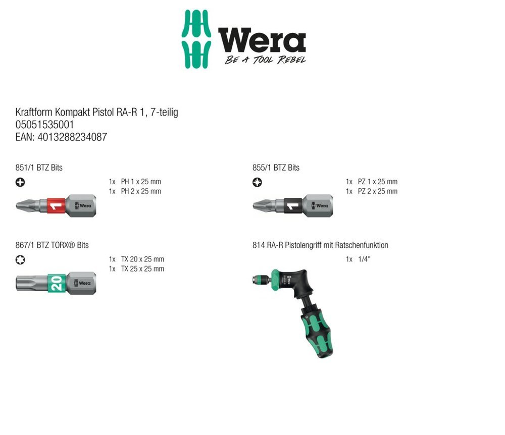 Wera Magazin-Bithalter KK Pistol RA Wera Produktbild img3 L