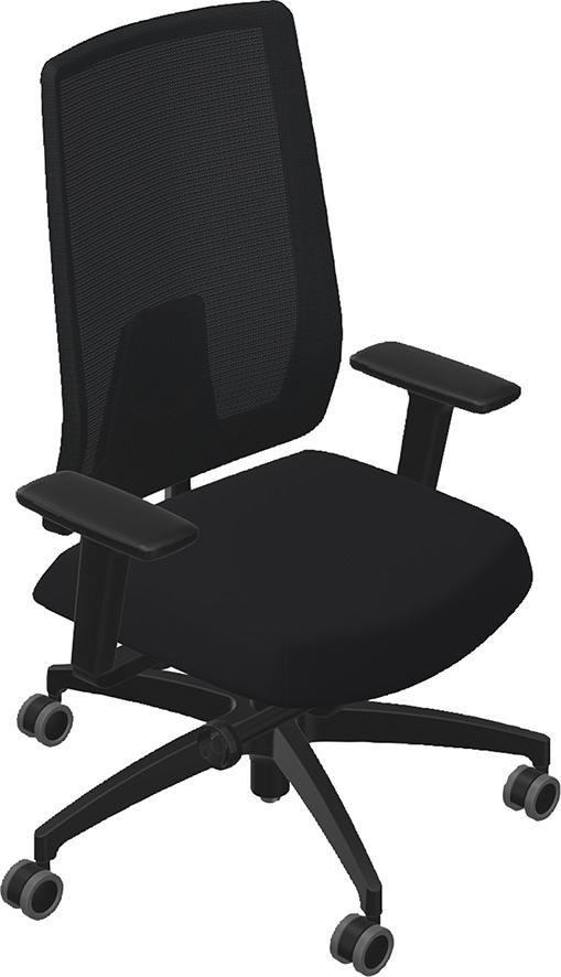 DAUPHIN Drehstuhl Indeed mesh schwarz Produktbild img1 L
