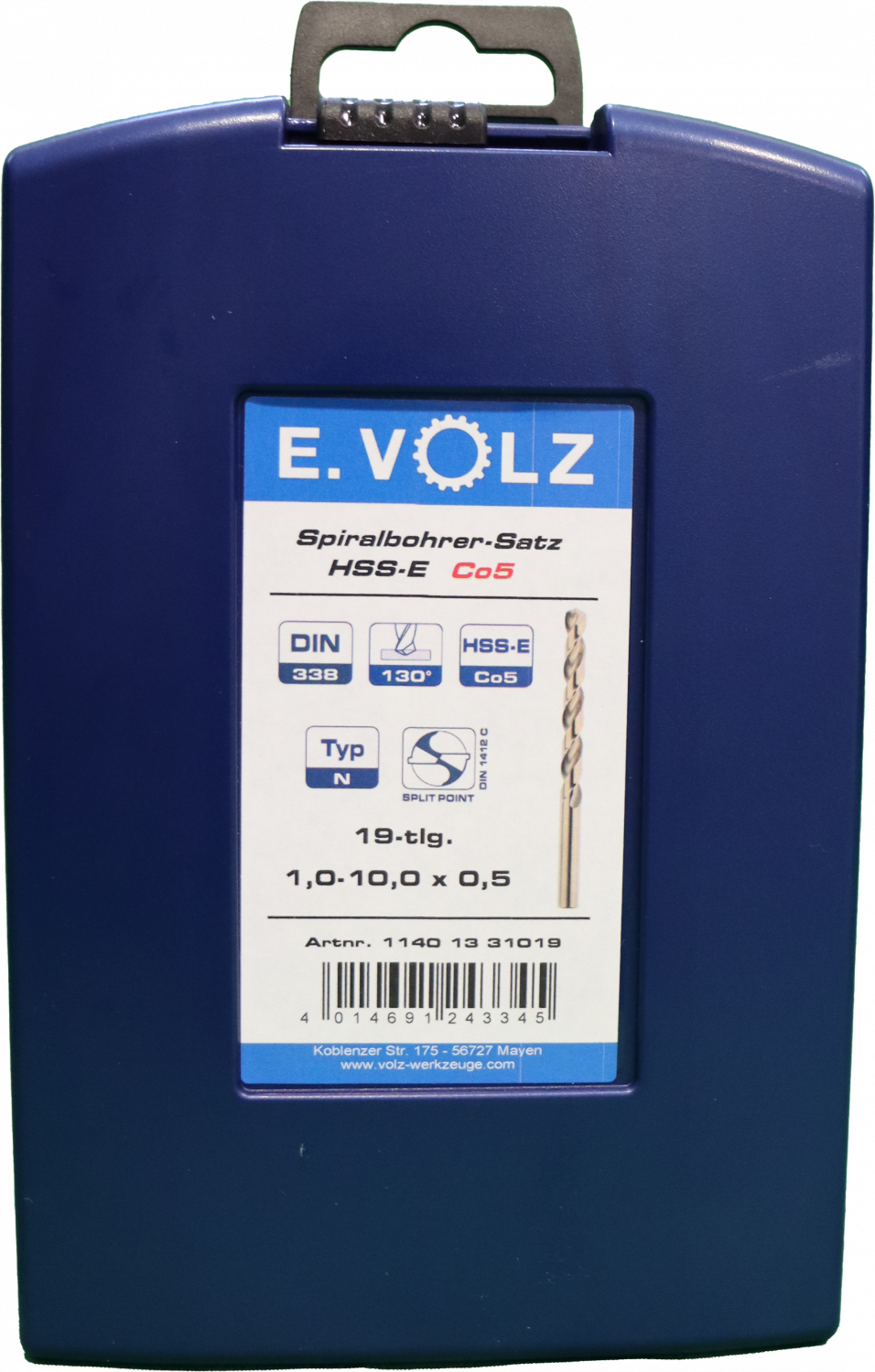 Volz Spiralbohrer-Satz HSS-G 1,0 mm - 10,0 mm 19-tlg. Produktbild img1 L