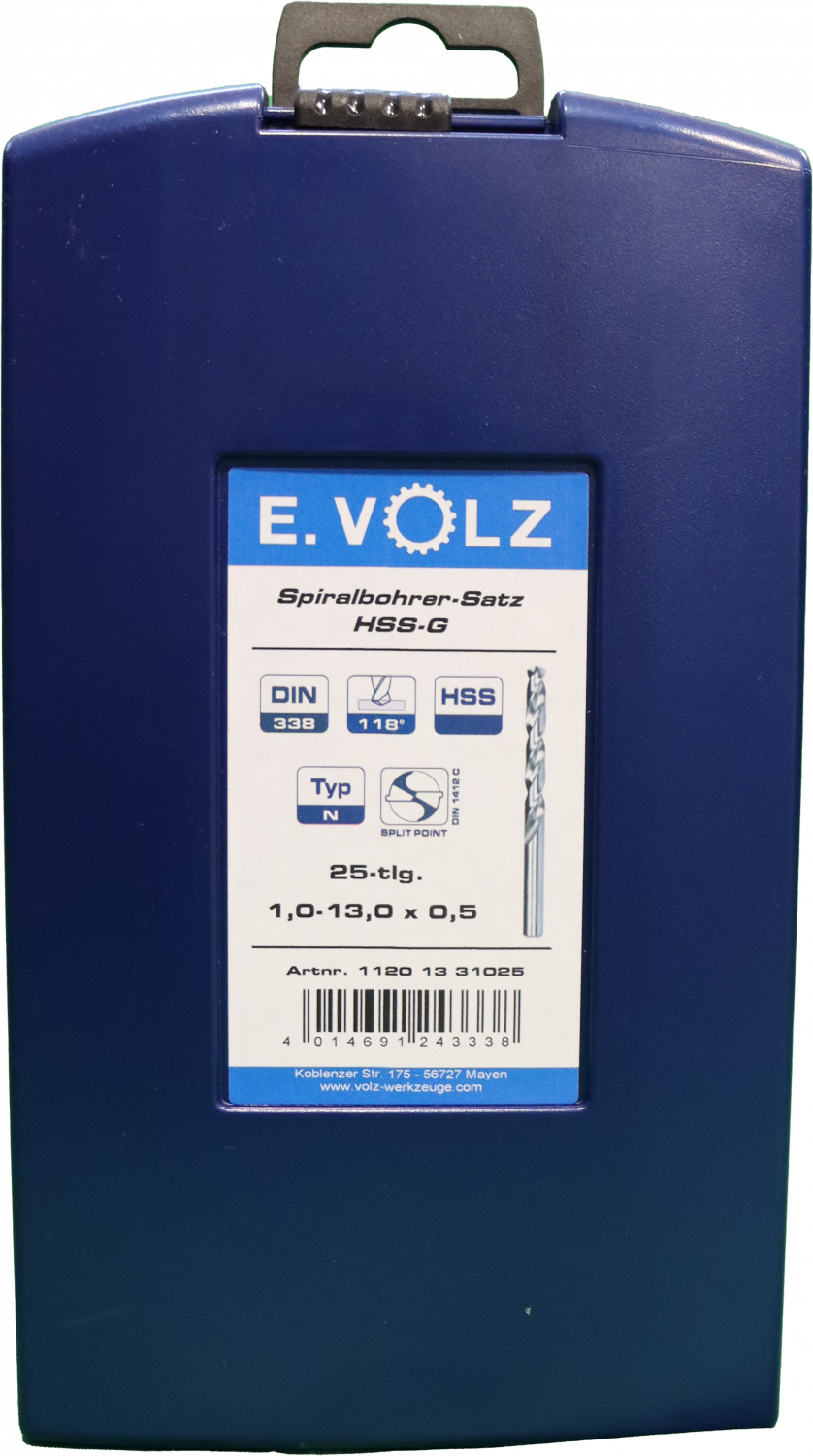 Volz Spiralbohrer-Satz HSS-G 1,0 mm - 13,0 mm, 25 tlg. Produktbild img1 L