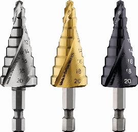 Bosch PRO Stufenbohrer HSS-TiN, 4 - 20 mm, 1/4-Zoll, 70,5 mm, 9 Stufen Produktbild