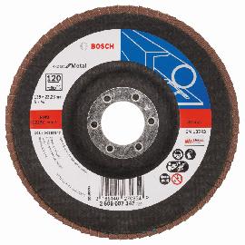 Bosch PRO Fächerschleifscheibe X551 Expert for Metal, gewinkelt, 125 mm, 120, Glasgewebe Produktbild