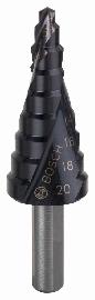 Bosch PRO Stufenbohrer HSS-AlTiN, 4 - 20 mm, 6 mm, 50 mm, 9 Stufen Produktbild