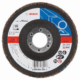 Bosch PRO Fächerschleifscheibe X551 Expert for Metal, gewinkelt, 115 mm, 40, Glasgewebe Produktbild