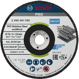 Bosch PRO &nbsp;Stainless Steel and Metal Schleifscheibe, 76 x 4 x 10&nbsp;mm Produktbild