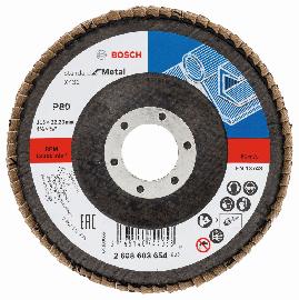 Bosch PRO Fächerschleifscheibe X431 Standard for Metal, gewinkelt, 115 mm, 22,23 mm, 80 Produktbild