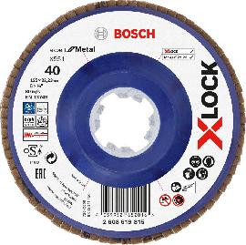 Bosch PRO X-LOCK-Fächerschleifscheibe X551, Expert for Metal, K: 40, 125 mm Produktbild