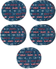 Bosch EXPERT O780 Foil Schleiffolien-Set, 150&nbsp;mm, K60/K80/K120/K180/K240, 55-tlg. Produktbild
