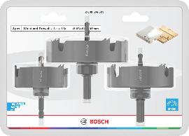Bosch Wood and Drywall Lochsägen-Set mit Aufsteckhalter+Zentrierbohrer, 68/86/100x27mm Produktbild