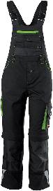 FORTIS twenty-four Kids-Latzhose schwarz/limegreen Gr. 122-128 Produktbild