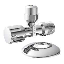 KIRCHHOFF Eckventil, 3/8"AG x 3/8"AG x 1 0 mmQ mit Schubrosette Produktbild