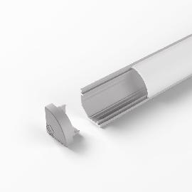 HALEMEIER Möbelecken-Einbauprofil,L 2500mm, ChannelLine H, silberfarbig, Abd. opal Produktbild