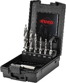 RUKO Kombi. Gewindebohrer-Set HSS, M3 - M10 + Adapter RUKO Produktbild