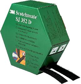 3M SJ352W Haken- und Schlaufenband weiß 25mm x 1,25m Produktbild