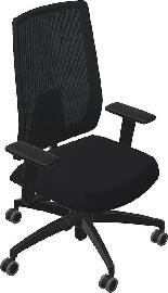 DAUPHIN Drehstuhl Indeed mesh schwarz Produktbild