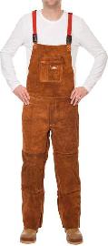 WELDAS Latzhose Spaltleder Lava Brown Produktbild