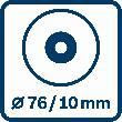 Bosch PRO Akku-Winkelschleifer GWS 12V-76, 2 x Akku GBA 12V 2.0Ah Produktbild img10 S