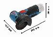 Bosch PRO Akku-Winkelschleifer GWS 12V-76, 2 x Akku GBA 12V 2.0Ah Produktbild img3 S